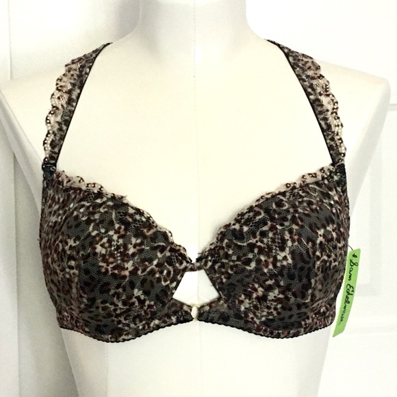 SAM EDELMAN cheetah lace convertible bra 32D NWT - Picture 1 of 8